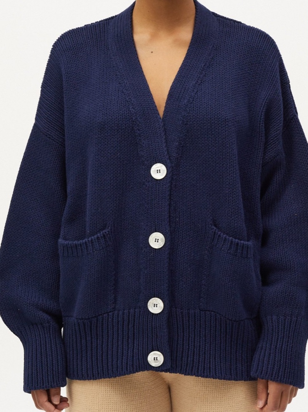 Babaa cotton cardigan no 16, navy